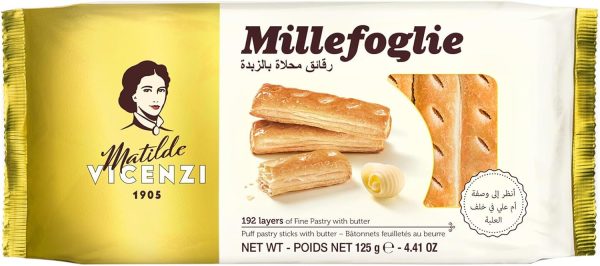 Vicenzi Matiled Vicenzi Millefoglie D'Italia Puff Pastry Sticks With Butter 125g