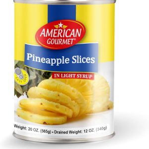 American Gourmet Pineapple Slice in Light Syrup 565g. Preserved in light syrup, the pineapple slices maintain their natural sweetness. Comes in an easy to...