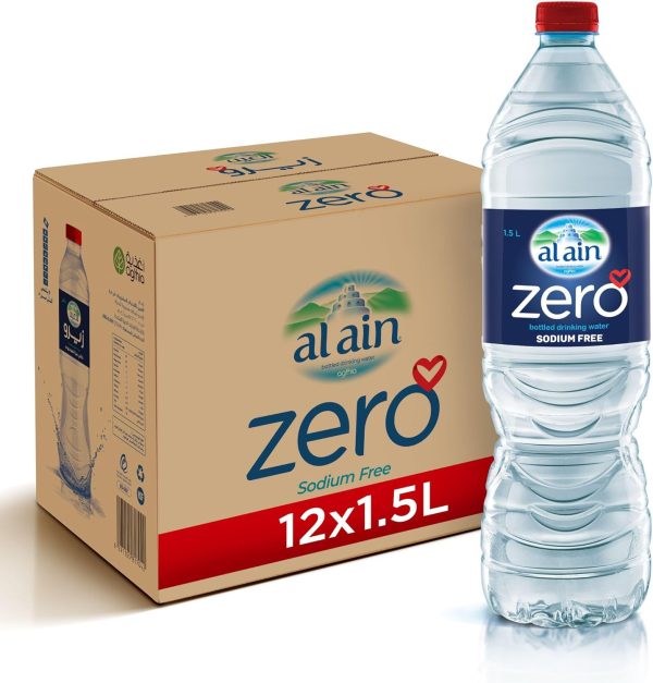 Alain Zero Bottled Drinking Water 1.5Ltr Pack Of 12, White
