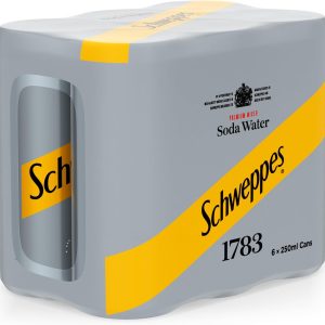 Schweppes Soda Water 6 x 250ml Can - Multipack