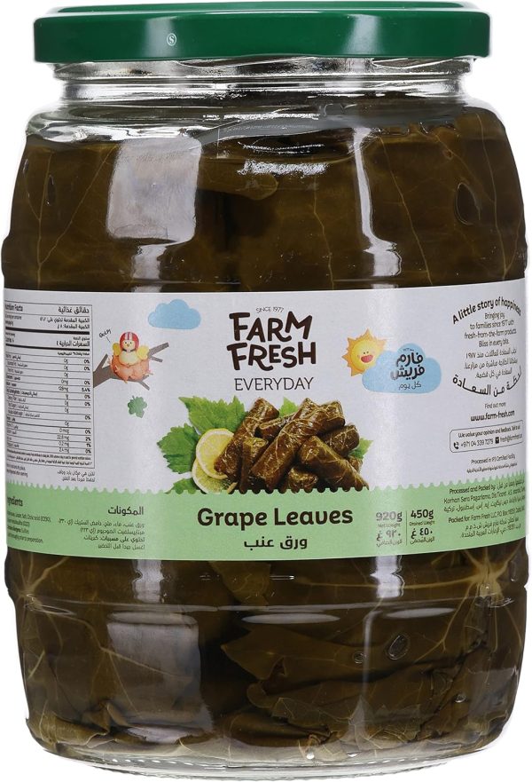 Farm Fresh Everyday Grape Vine Leaves in Brine 920 g