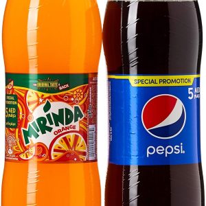 Pepsi & Mirinda Carbonated Soft Drinks, 2 X 1.5 Litre